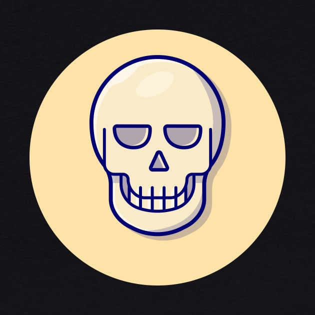 Skull Bone Cartoon Vector Icon Illustration by Catalyst Labs